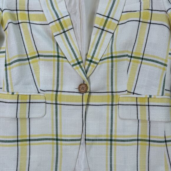Veronica Beard Schoolboy Shrunken Dickey Plaid Blazer Lined Jacket Sz 8 EUC - Picture 3 of 9
